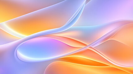 Abstract Pastel Waves Flowing Smoothly Together