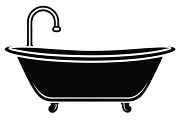 bathtub icon vector icon silhouette