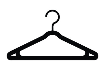 clothes hanger vector icon silhouette