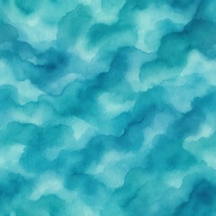 Fototapeta premium Abstract Ocean-Inspired Watercolor Pattern in Blue Tones