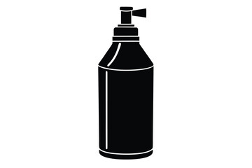 hair spray bottle vector icon silhouette