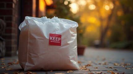 Doorstep delivery at dawn with a sealed cooler bag and ice packs