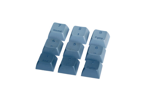 The core keys of a Numpad are arranged and isolated.