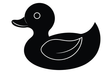 rubber duck vector icon silhouette