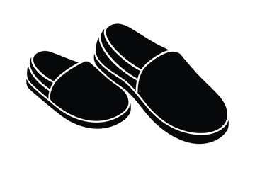 slippers vector icon silhouette