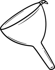 Simple Hand-Drawn Funnel Illustration