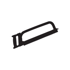 Hacksaw silhouette vector flat illustration design on white background
