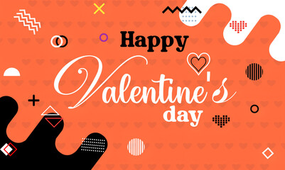 Happy Valentine’s Day Love Greeting Card Design – Romantic Celebration Background