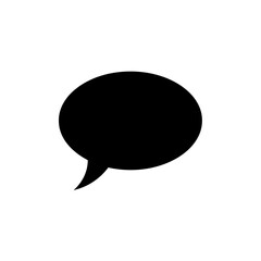 Speech Bubble Silhouette Icon