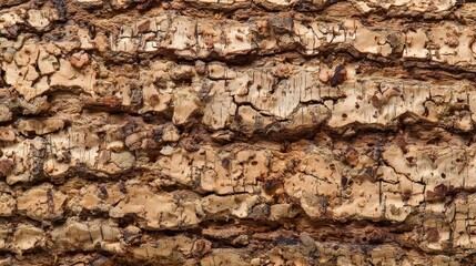 Natural cork bark texture. Organic tree surface. Sustainable material background