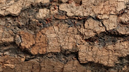Natural cork bark texture. Organic tree surface. Sustainable material background