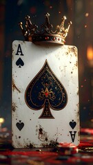 Ace of Spades with Crown - A High-Stakes Gamble.