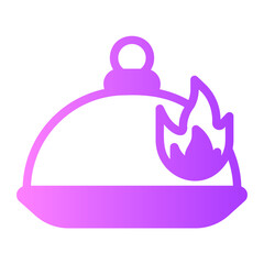 spicy food gradient icon