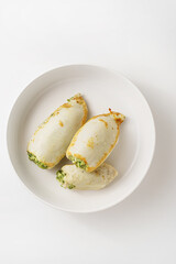 squid stuffed with cheese and herbs