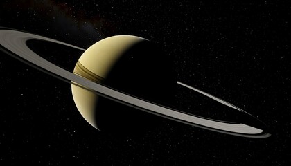 Saturns Rings - A Celestial Dance of Ice and Dust in Space.