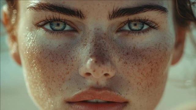 Portrait of a Woman with Freckles