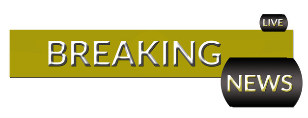 Fototapeta premium Modern Live Breaking News Headline for TV Broadcast