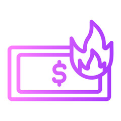 Obraz premium overspend gradient icon