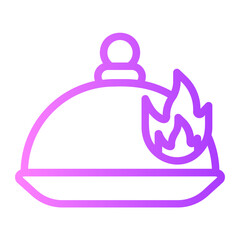 spicy food gradient icon