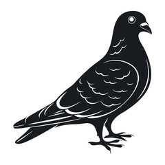 Dove silhouette vector.Bird Symbol of Peace and Freedom