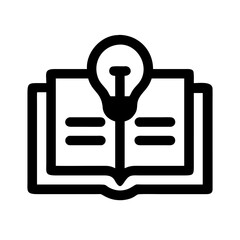Vector art of book with light bulb idea