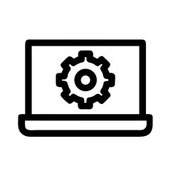 Vector art of laptop setting