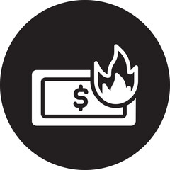 overspend glyph icon