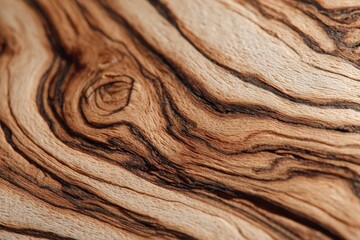 Macro View of Warm Wooden Grain Texture