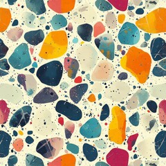 Pola Terrazzo Modern Penuh Warna: Latar Belakang Abstrak Bertekstur