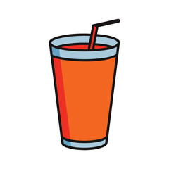 Juice glass vector art