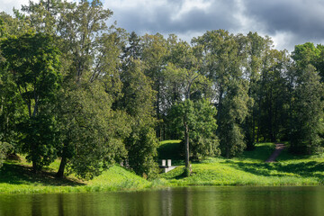 ORANIENBAUM, RUSSIA – AUGUST 24, 2025. An 18th-century palace and park complex on the shores of the Gulf of Finland.