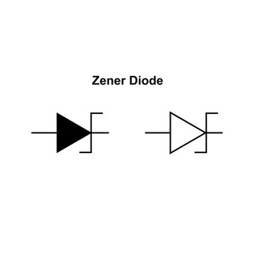 zener diode symbol type electric circuit shematic  