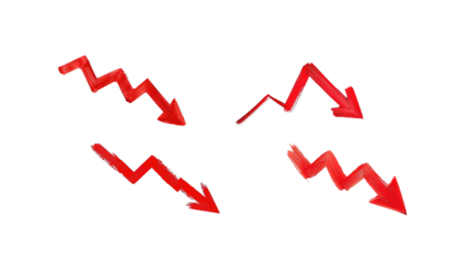 Red Arrow on transparent background png