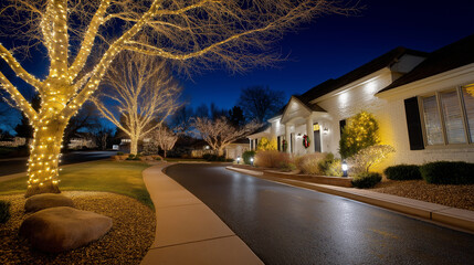 Professional outdoor holiday lighting installation services incorporating weatherproof decorative elements and energy-efficient LED technology enable property owners to create stun