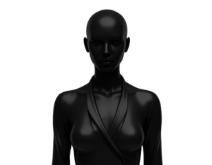 Abstract Black Silhouette Figure for UI and Graphic Design