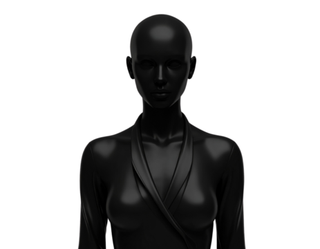 Abstract Black Silhouette Figure for UI and Graphic Design - Powered by Adobe
