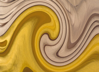 Abstract Swirl Pattern on Golden Brown Fabric with Realistic Texture