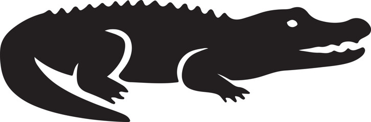 vector illustration of American alligator
