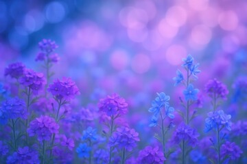 Fototapeta premium Latvia, Kandava, 2025-08-23, Latvijas kauss A serene field of purple flowers under a softly blurred blue sky, evoking a sense of tranquility and beauty