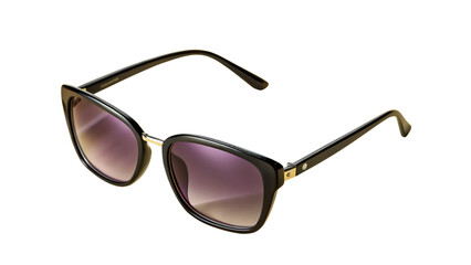 Black cat eye sunglasses with gradient purple lenses on black background eyewear accessory