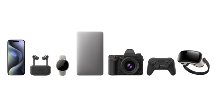 A Diverse Array of Modern Electronic Gadgets Showcased as a Transparent PNG.