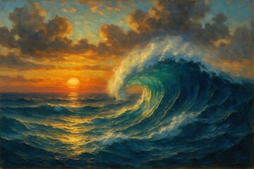 Latvia, Kandava, 2025-08-23, Latvijas kauss A Sunset Over the Ocean