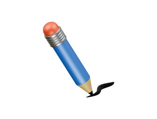 pencil  tool icon 3d illustration render