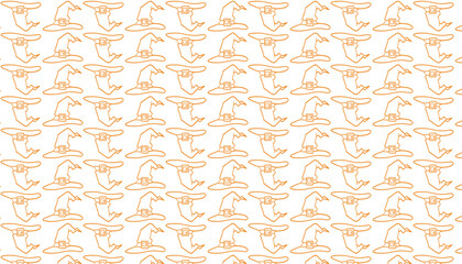halloween hat seamless pattern