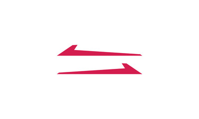 Marker arrow icon, abstract arrow vector