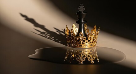 Chess King Crowned Symbolizing Power and Strategy.