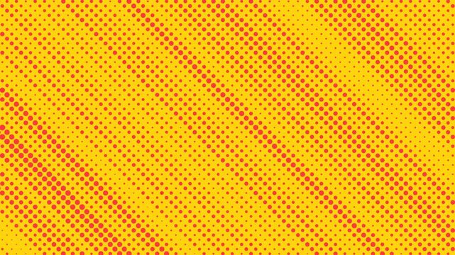 Orange light yellow animated pop art halftone pattern. Half tone pop art comic background. Dynamic animation diagonal speed lines. Hot summer sale backdrop Modern creative sport abstract Loop 4k Video
