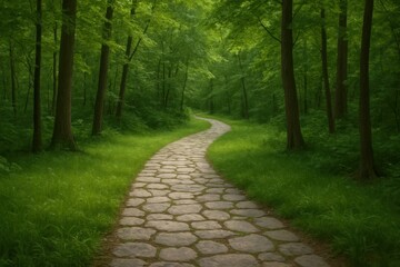 Latvia, Kandava, 2025-08-23, Latvijas kauss A serene pathway through the verdant embrace of nature
