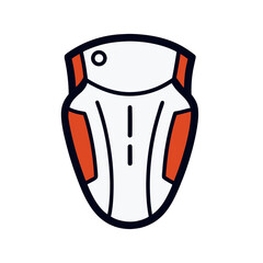 thigh guard vector art illustration