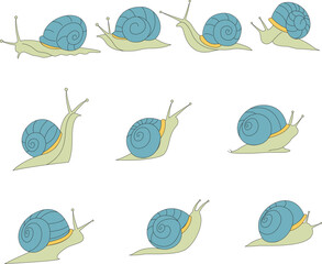Happy Snail Character — Bright Colorful Vector Illustration for Kids Art